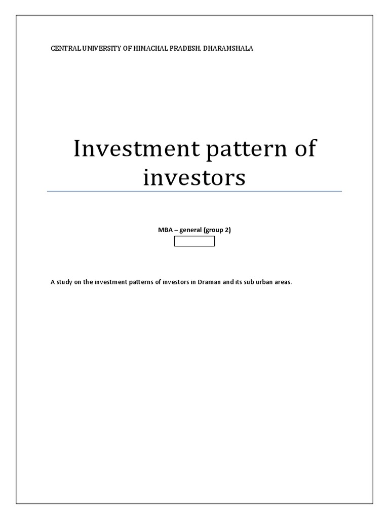 Investment Patterns in Draman Area | PDF | Investing | Financial Markets