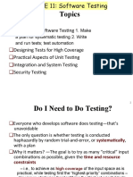 Topics: Overview of Software Testing