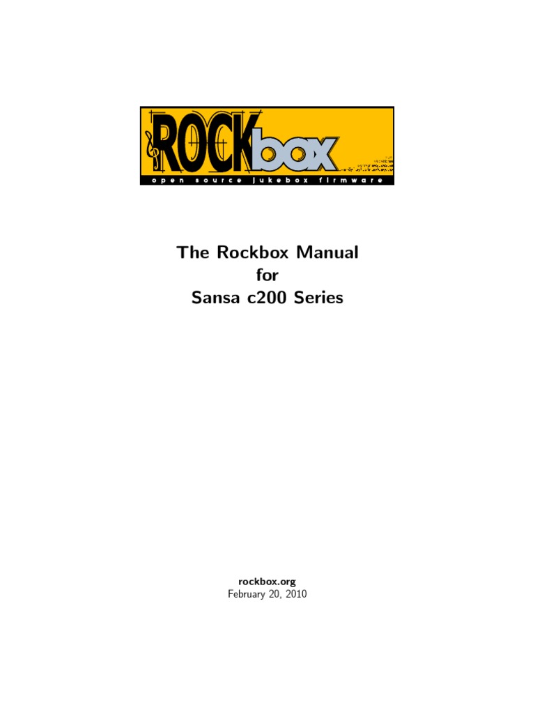 manage セット 新品 Rockbox Manual | PDF | Software | Computing