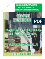 Supervision de Obra Por Administracion Directa