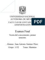 Examen Final: Universidad Nacional Autónoma de México