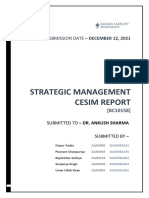 Strategic Management Cesim Report: Submission Date