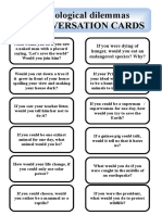 Ecological Dilemmas Conversation Cards: If You Were Dying of Hunger, Would You Eat An Endangered Species? Why?