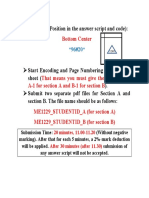 Encoding (Position in The Answer Script and Code) :: Bottom Center