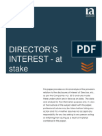 Director'S Interest - at Stake