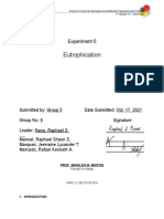 Eutrophication: Experiment 5