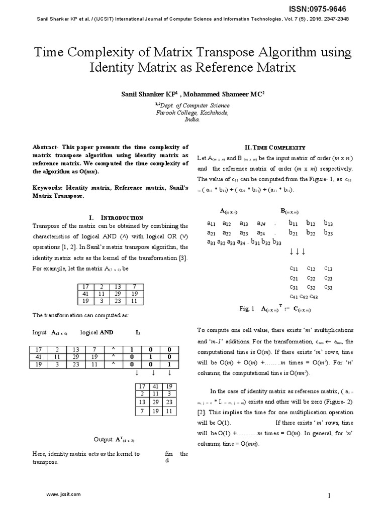 Implement List Adt Using Arrays With Numpy Matrix Transpose Algorithm