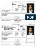 Application Form: National University