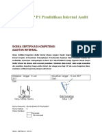 AUDIT INTERNAL SERTIFIKASI