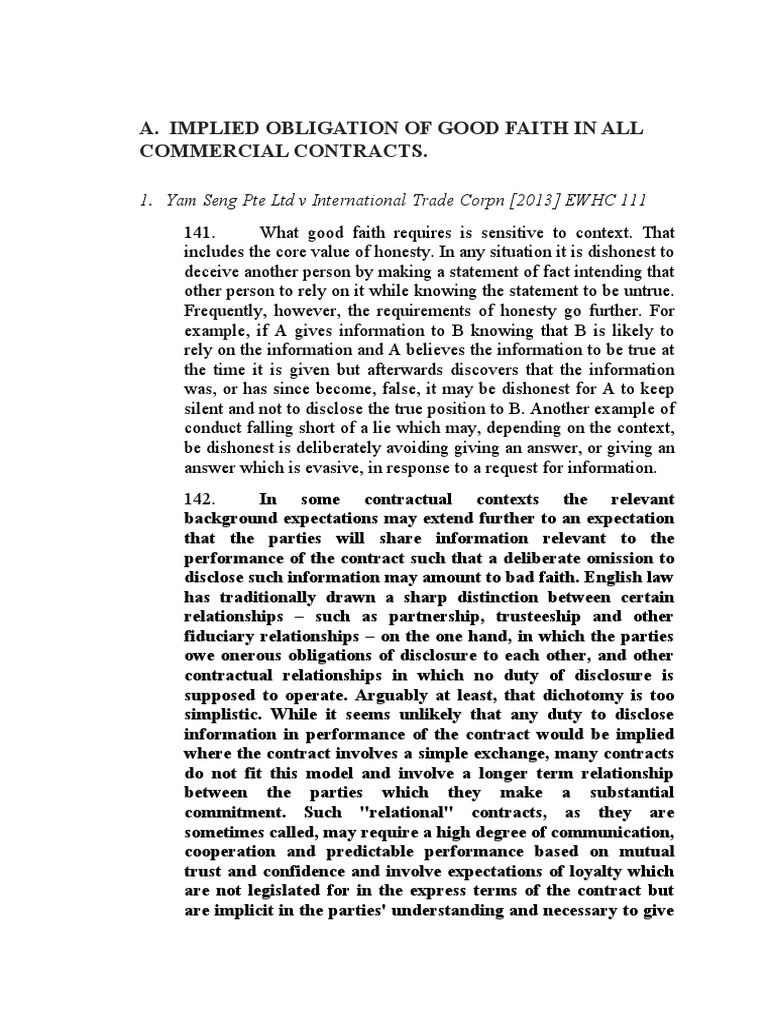 Good Faith PDF Damages Fiduciary