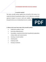 15 Questions On Research Methods in Social Sciences