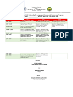 Action Plan Training Matrix