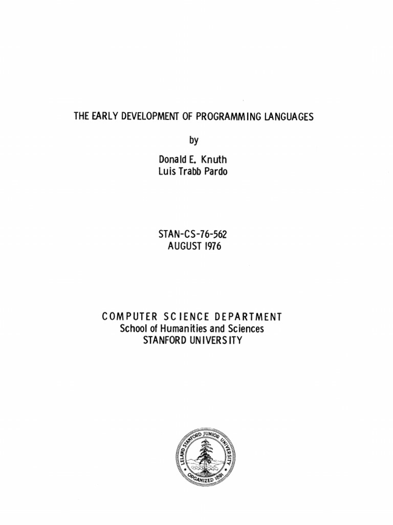 The Early Development of Programming Languages | PDF