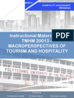 Instructional Materials For TMHM 20013 - Macroperspectives of Tourism and Hospitality