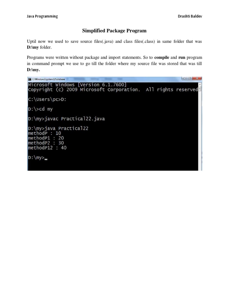 Package in Java (Simplified) | PDF | Java (Programming Language ...