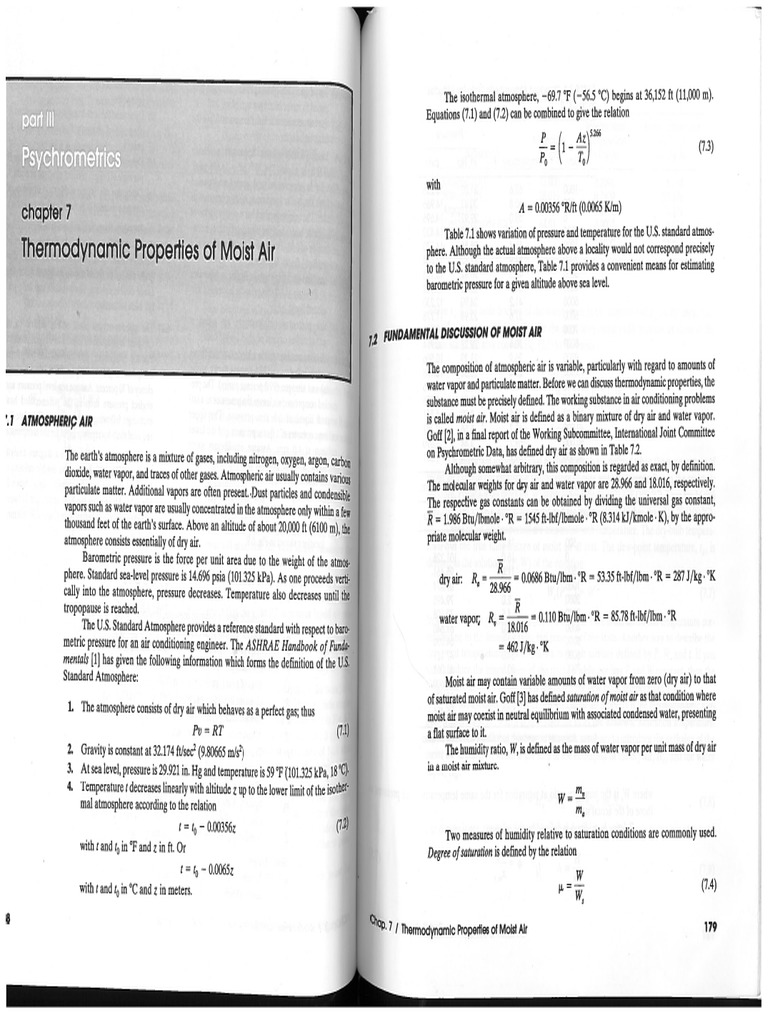 Chapter 7 Thermodynamic Properties of Moist Air PDF