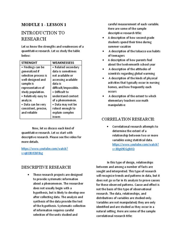 Correlational Research: Strengths & Weaknesses | PDF | Career & Growth ...