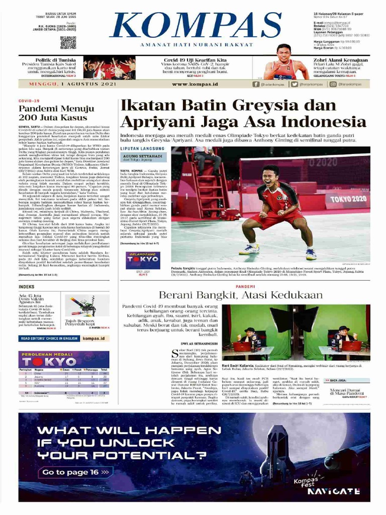 Kompas 01 Agustus 2021 | PDF