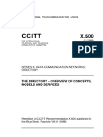 Ccitt: The Directory - Overview of Concepts, Models and Services