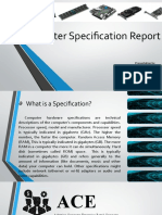 Computer Specification Report