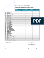 DAFTAR NAMA Arisan Parna