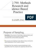 NRSG 790: Methods For Research and Evidence Based Practice: Sampling