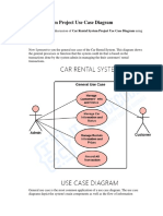 Car Rental System Project Use Case Diagram