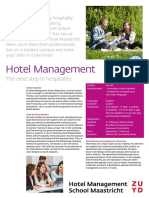 2019-20 Factsheet Hotel Management