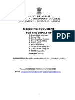 E-Bidding Document: Govt. of Assam Mising Autonomous Council Gogamukh:: Dhemaji:: Assam