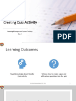 Creating and Managing Quizzes in Moodle LMS