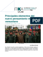 Principales Elemenotos Del Nuevo Pensamiento Militar Bolivariano