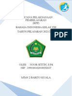 RPP Bahasa Indonesia Kelas VIII 2021