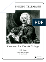 Telemann Viola Concerto Complete Solo and Tutti Parts