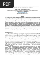 The Effect of Product Quality and Price On Purchase Decisions in Sourfelly Custom Cakery, West Jakarta