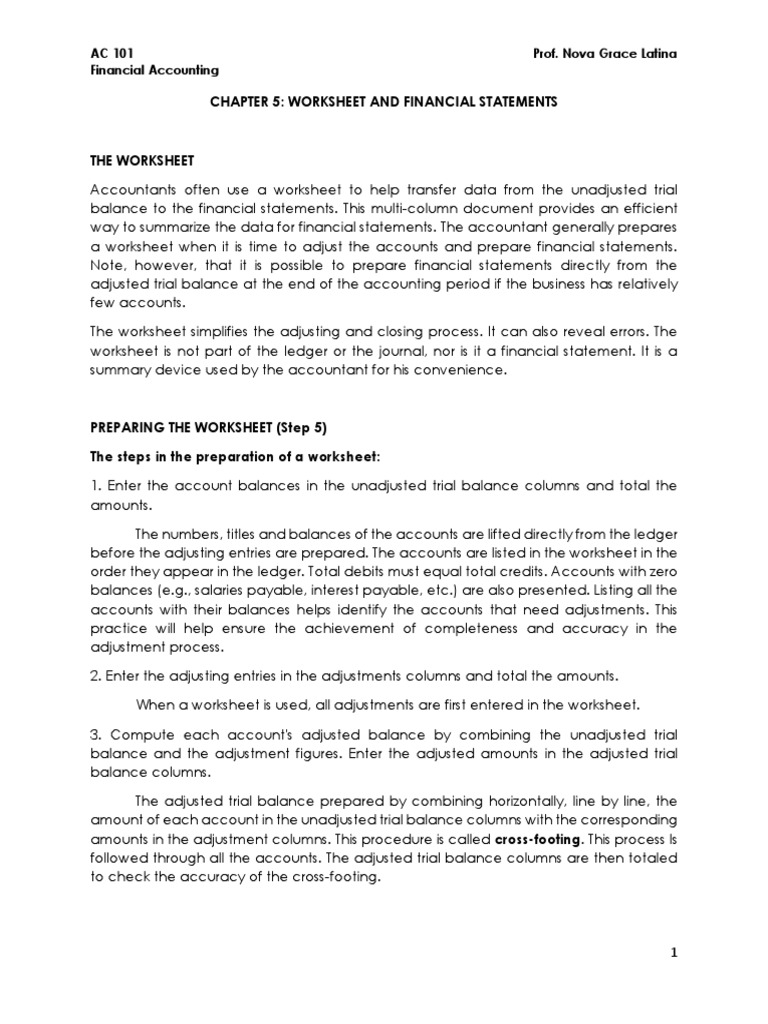 Lecture Notes - Chapter 5 & 6 | PDF | Debits And Credits | Balance Sheet