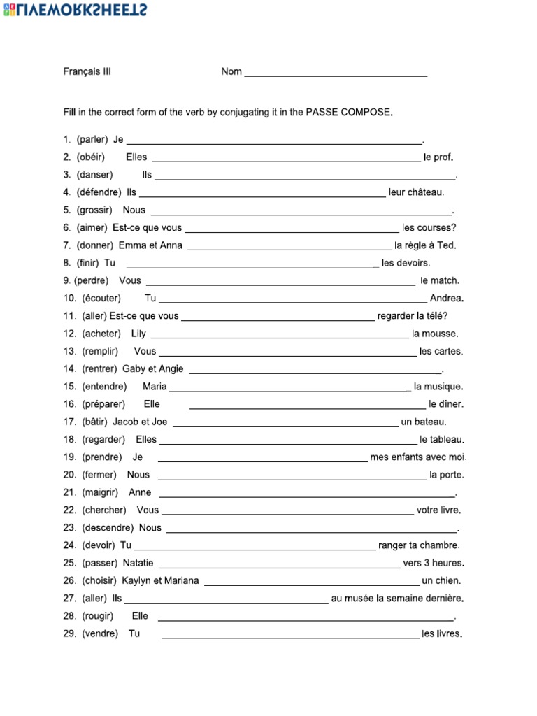 French Passe Compose1 PDF