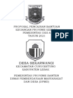 Dana Pencairan Provinsi Banten Tahun 2021