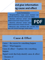 Asking and Give Information Showing Cause and Effect