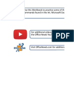 Use This Workbook To Practice Some of The Functions and Commands Found in The Int. Microsoft Excel 101 Course