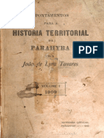 Apontamentos Para a História Territorial Da Parahyba