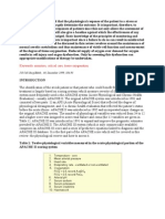 It Has Long Been Recognised That The Physiological Response of The Patient To A Stress or Disease Process Will Very Largely Determine The Outcome