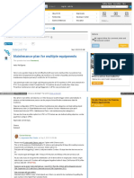 Maintenance Plan For Multiple Equipments