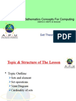 Mathematics Concepts For Computing: Set Theory