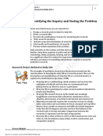 This Study Resource Was: Identifying The Inquiry and Stating The Problem