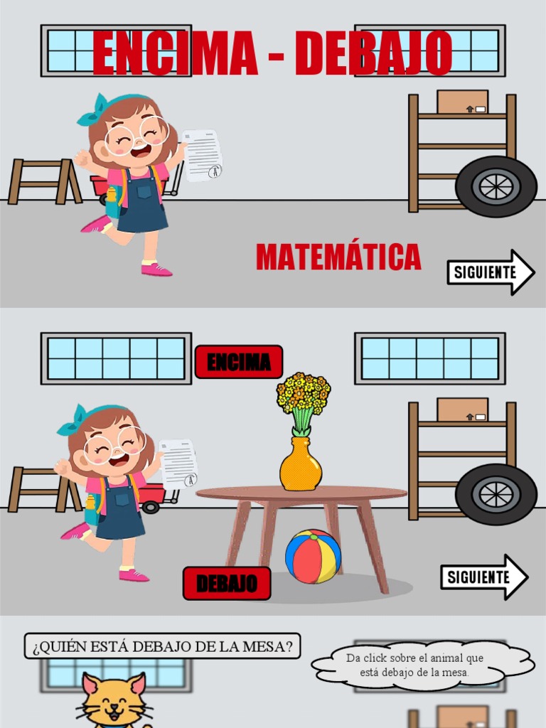 Nociones de Encima y Debajo para Niños | PDF | Relaciones personales ...