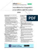 Today Current Affairs For Competitive Exams - Current Affairs 15th November 2021