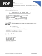 Test UNIT 6 Klasa 8 | PDF