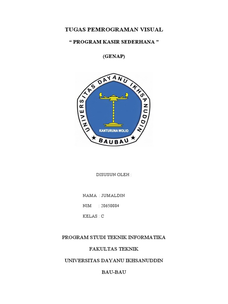 Program Kasir Sederhana dengan Visual Basic | PDF | Komputer