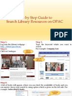 User Guide To Search Library Resources On OPAC