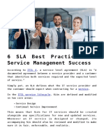 6 SLA Best Practices For Service Management Success